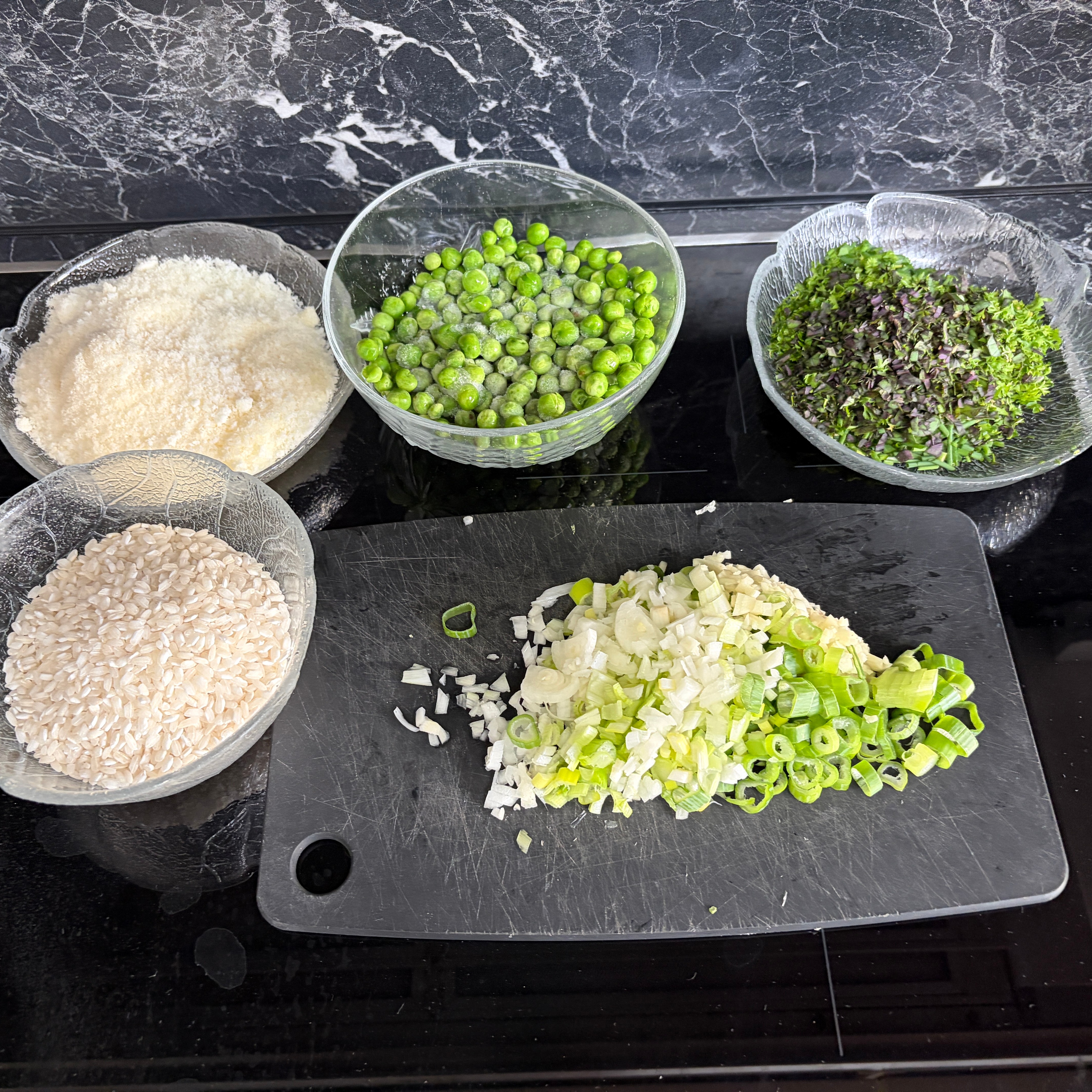 Erbsen Krauter Risotto 005