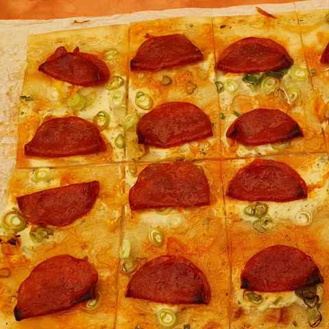 Flammkuchen mit Chorizzo 2